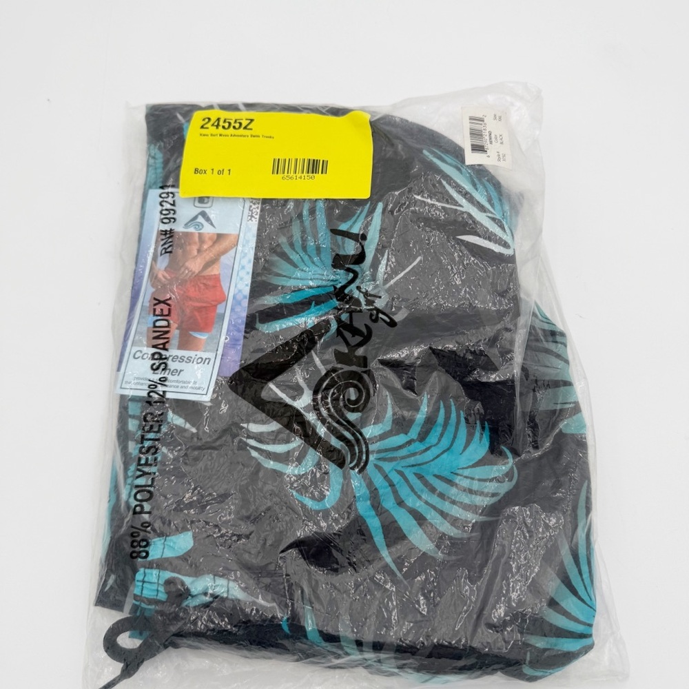 kanu surf Men's Rewind 5" Stretch Swim Trunks Black Size XXL - Picture 2 of 4